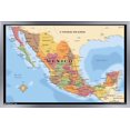 thumbnail image 1 of Map - Mexico Wall Poster, 22.375" x 34" Framed, 1 of 4