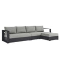 thumbnail image 1 of Modway Tahoe 3-Piece Outdoor Patio Furniture Sectional, Gray, 1 of 9