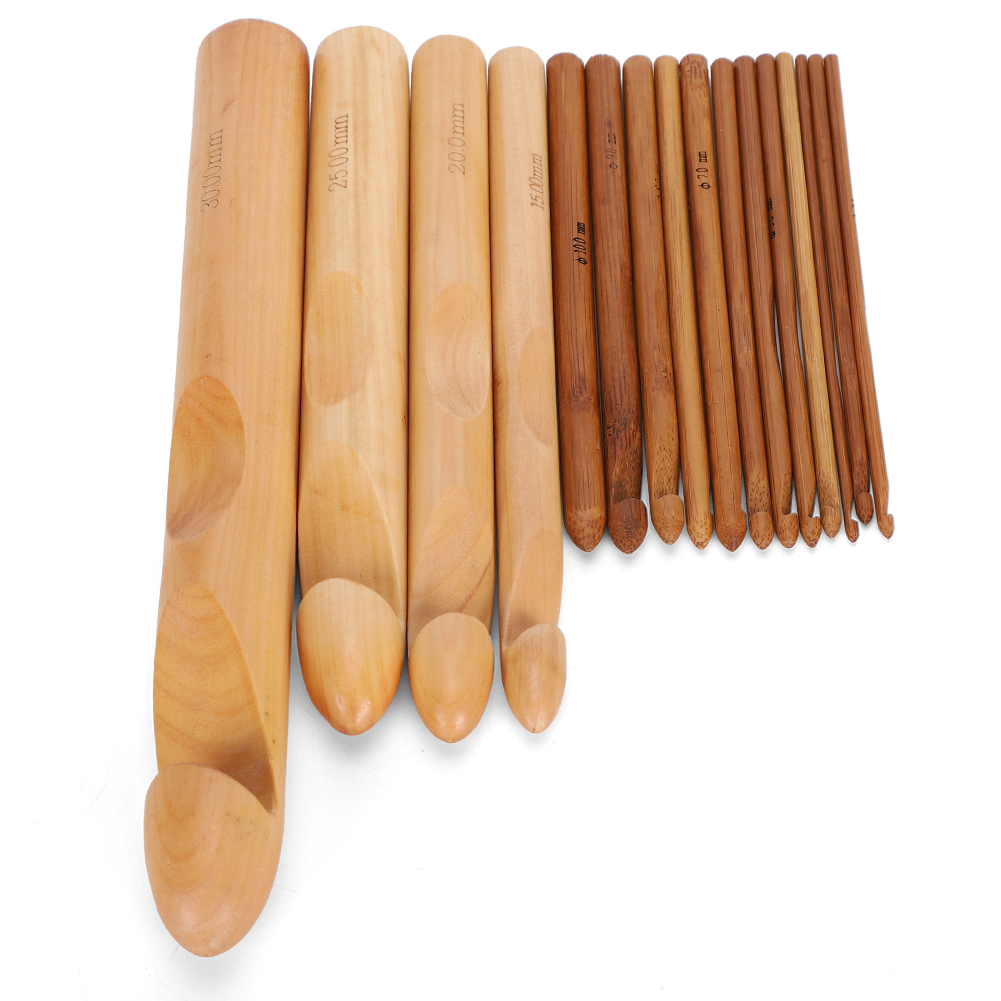 Cylindrical Knitting Pin Round Crochet Hook Crochet Hook Set, Wood Knitting Hook, Blankets For Carpets