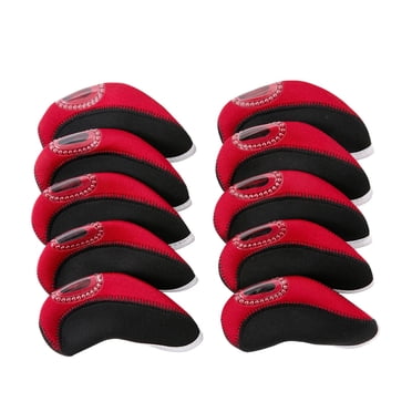 10pcs Neoprene Golf Iron Head Covers Golf Club Head Covers Golfer Gift Protector Red