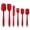 Red, variant on Spatula Set for Nonstick Cookware Spatula Set Silicone Nonstick Scraper Kitchen Baking Cooking 6 Piece Gift New Stainless Steel Spatula Set Spatula Set Stainless Steel