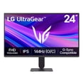 thumbnail image 1 of Refurbished LG UltraGear 24" FHD IPS Gaming Monitor, 120Hz Native, 144Hz Overclock, 1ms Motion Blur Reduction, NVIDIA G-SYNC Compatible, AMD FreeSync, HDR10, sRGB 99%, Slim Stand, Black, 1 of 6