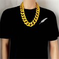 thumbnail image 1 of Retro Gold Statement Necklace For Punk Hop 80s 90s Rapper Jewelry And Funny Accessory, 1 of 6
