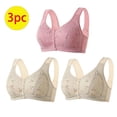 thumbnail image 2 of AherBiu 3pc Plus Size Bras for Women Front Closure Full Coverage Comfort Bralettes Push up Wireless Lingerie, 2 of 7