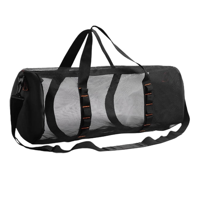 Sac de Plongée en Filet - Forme Cylindrique, Sangles Ajustables, Grande Capacité, Respirant, pour Plongée en Apnée/camping/vacances