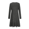 thumbnail image 4 of cfhntfmh Robe Chandail à Manches Longues pour Femmes Robe Mini en Tricot Doux à Manches Longues Décontractée d'Automne Col Rond Robe Moulante Côtelée, 4 of 6