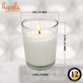thumbnail image 3 of Hyoola Bougies Votives Blanches en Verre - Lot de 12 Bougies Votives - Durée de Combustion de 12 Heures - Bougies Votives Non Parfumées - Bougies Votives en Verre, 3 of 7