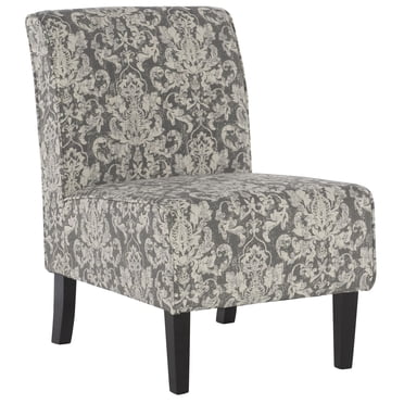 Chaise d'appoint en damassé gris Avondale
