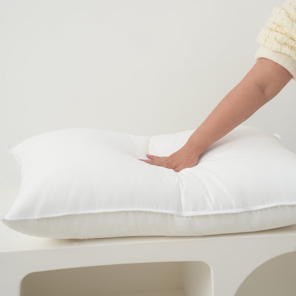Twin Ducks Oreiller en Duvet Blanc Européen - Soutien Ferme Niveau 1 Paquet - Format Très Grand