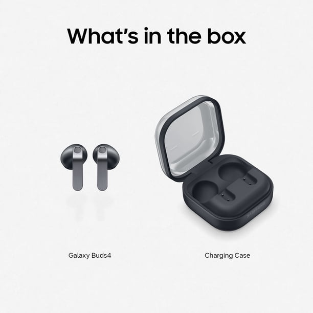 Samsung Galaxy Buds4 Bluetooth Headphones and Charging Case, Black