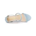 thumbnail image 4 of BLISSFUL STEP Women's Open Toe Strappy Block Heel Sandals Sky Blue 5, 4 of 7