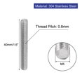 thumbnail image 2 of Unique Bargains M5 x 40mm 304 Stainless Steel Fully Threaded Rod Bar Studs Fasteners 20 Pcs, 2 of 3