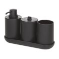 thumbnail image 1 of iDesign 28737ES Ensemble d'Accessoires de Salle de Bain 4 Pcs, Noir Mat, 1 of 4