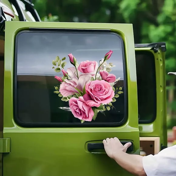 Car Decoration Stickers Romantic Rose Wall Stickers Bathroom Tiles Waterproof Stickers