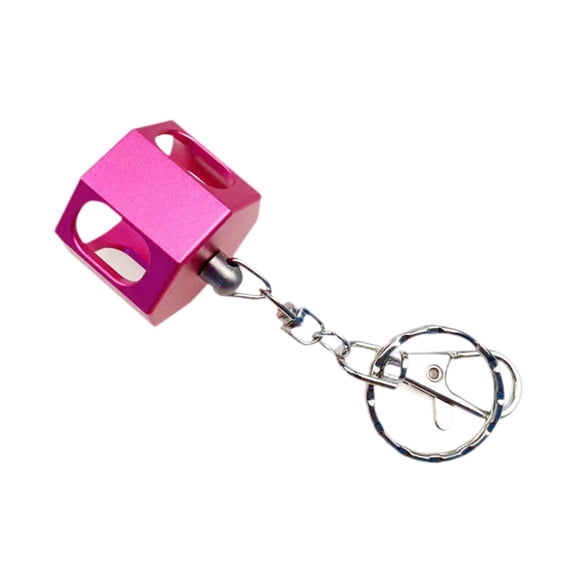 Guardoinrt Pool Cue Chalk Holder Keychain Portable Pink Case Carrying Chalk Compact Aluminum Pink 3x8.7cm