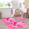 thumbnail image 4 of Mixed Colors Bath Mats 4 Set Bathroom Rugs for 4 Pcs Toilet Mats Universal Soft Comfortable Water Absorption Non-Slip Thick Machine Washable Easy Dry Dark Color Door Mat Indoor Entrance, 4 of 7
