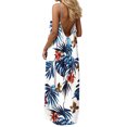 thumbnail image 1 of Elvqul Robe Tunique Maxi pour Femmes, Robe d'Été à Enfiler, Encolure Dégagée, Fluide, Bohemian, Plage, Sans Manches, Tailles P-5X, 1 of 9