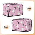 thumbnail image 3 of Toaster Cover 4 Slice Pink Cute Ghost Dustproof Bread Maker Cover Fingerprint Bakeware Protection Wide Slot Toaster Bag Reusable Kitchen Small Appliance Cover TC278, 3 of 5