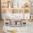 thumbnail image 4 of Ourlova Kids Table and Chair Set - 4-in-1 Wooden Activity Table with 2 Chairs and Storage Drawer, 4 of 7