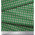 thumbnail image 1 of Soimoi Green polyester Crepe Fabric Hearts & Owl Bird Print Fabric by Yard 42 Inch Wide, 1 of 5