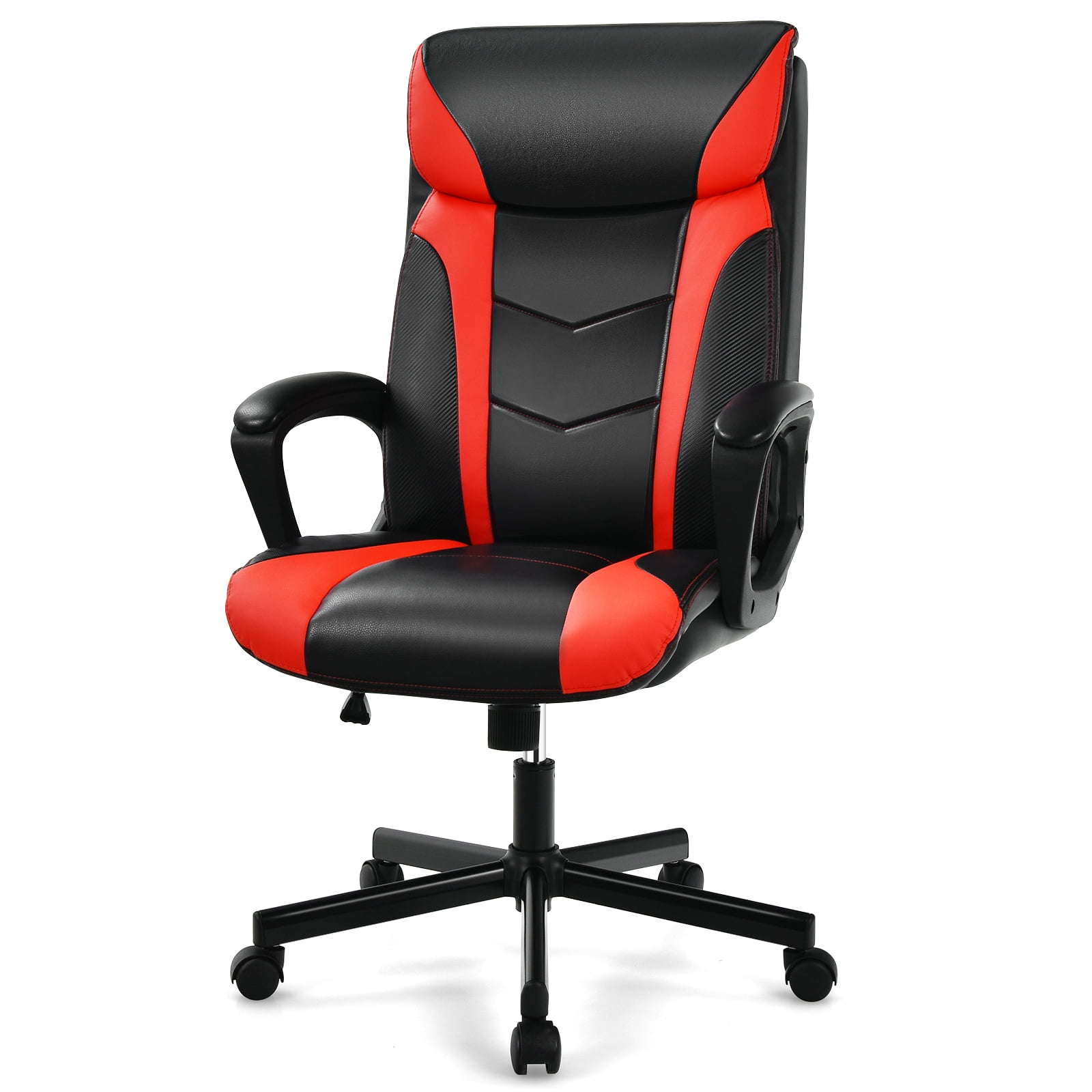 Patiojoy Office Chair Ergonomic Desks Chair Swivel Computer Chair w/Armrests Red