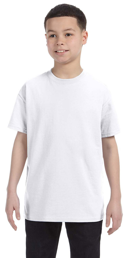 Hanes 54500 Youth Tagless T-Shirt - White - Small