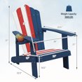 thumbnail image 2 of Costway Chaise Adirondack Surdimensionnée, Chaise Adirondack de Salon de Patio avec Porte-Gobelet Réglable Rouge+blanc+bleu, 2 of 10