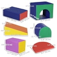 thumbnail image 3 of Qaba 7-piece Soft Play Stairs and Ramp, Foam Play Set Educational Software, 3 of 10