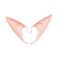 thumbnail image 2 of 1 Pair Elf Ears Cosplay Accessories Latex Soft Pointed Prosthetic False Ear Halloween Party Masks, 2 of 6