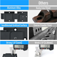 thumbnail image 2 of Flip Gate Latch Lock, Adjustable Flip Gate Latch Lock with 3 Padlock Hole, Heavy Duty Aluminum Alloy Door Latch, 2 of 5