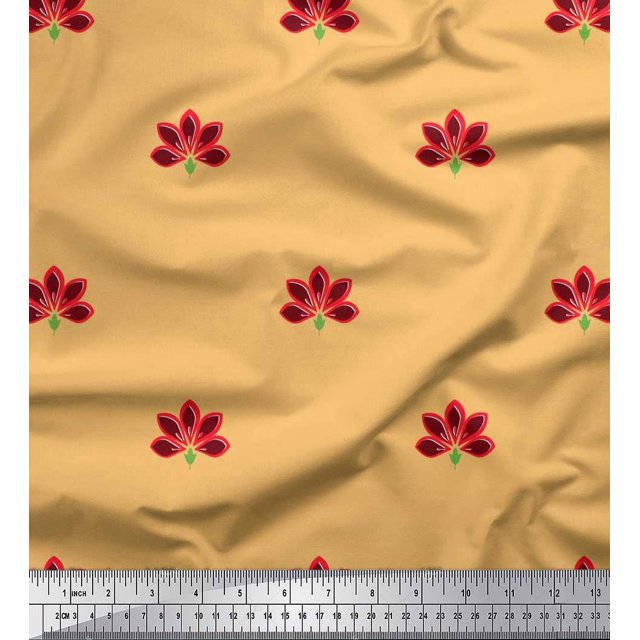 Soimoi Velvet Fabric Artistic Floral Decor Fabric Printed Yard 58 Inch Wide
