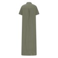 thumbnail image 4 of Fshaion Robe d'Été pour Femmes 2024 Grande Taille Décontractée Aguichant Col Rond Uni et Manches Courtes Robe à Boutons en Liquidation à Moins de 10!, 4 of 6