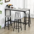 thumbnail image 2 of HOMCOM Ensemble de 5 Pcs Table de Bar et Chaises pour Salle à Manger, Gris, 2 of 10