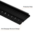 thumbnail image 4 of Unique Bargains Aluminum Alloy Anti Slip Straight Ruler, 80cm, Black, 2 Count, 4 of 6
