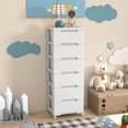 thumbnail image 2 of Costway 1 PCS Chariot de Rangement Roulant en Plastique à 7 Tiroirs avec 4 Roues Universelles Commode Armoire, 2 of 10
