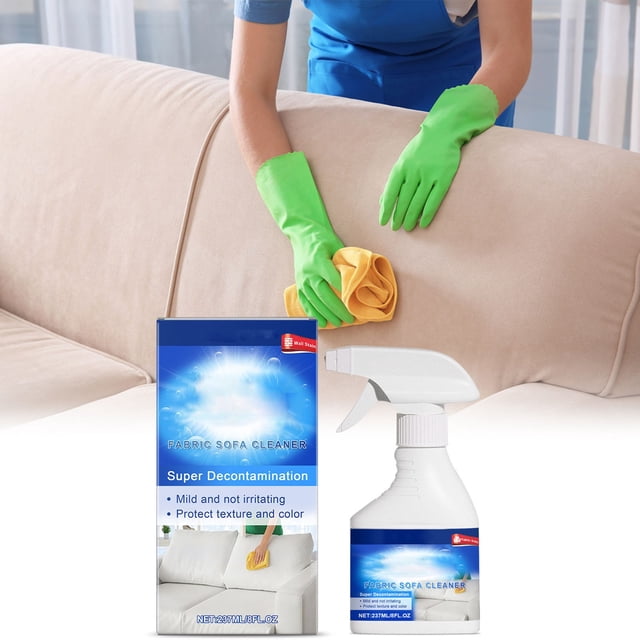Aursykel Fabric Sofa Cleaner and Stain Remover 8 fl oz Fast Acting Non-damaging Solution for Deep Cleaning and Protecting All Fabric Types Including Sofas and Upholstery Easy to Use