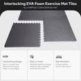 thumbnail image 3 of BalanceFrom Fitness 24 Sq Ft Interlocking EVA Foam Exercise Mat Tiles, Gray, 3 of 11