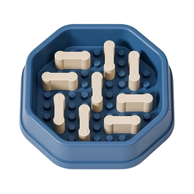 Interactive Slow Feeder Dog Bowl Adjustable Difficulty Puzzle Game for Fast Eaters Indoor Pet Supplies