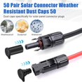 thumbnail image 5 of 50 Pairs Solar Panel Connector Caps, Dustproof Solar Connector Caps, ResistantMale & Female Cap for Solar Connectors, 5 of 5
