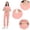 Orange, variant on Xfvqtps Scrubs Set for Women V-Neck Short Sleeve Stretch Scrub Top and Elastic Waist Jogger Pants Solid Color Pocket Anti Wrinkle Soft Nursing Uniform Set Working Uniform Set Pink