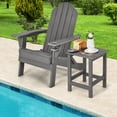 thumbnail image 4 of Costway 14" Patio Adirondack Side End Table HDPE Square Weather Resistant Garden Grey, 4 of 9