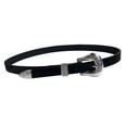 thumbnail image 2 of Zelikovitz Ceinture en Cuir de Buffle Pleine Fleur Style Western Noir 3⁄4′′ – Accessoire de Mode Décontractée Fait à la Main pour Cowgirl/garçon, 2 of 5