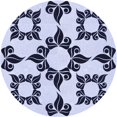 thumbnail image 1 of Ahgly Company Machine Washable Indoor Round Transitional Lavender Blue Area Rugs, 6' Round, 1 of 7