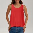 thumbnail image 2 of Dealovy Camisoles pour Femmes Col Ras du Cou Sans Manches Dos Ouvert Hauts de Sortie Blouses Amples Ajustées Camisole, 2 of 7