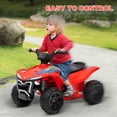 thumbnail image 4 of Qaba VTT pour Enfants, Véhicule Électrique à Batterie 6 V avec Phares, Rouge, 4 of 10