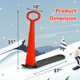 thumbnail image 2 of Gymax Trottinette à Neige Pliable avec Poignée Portable pour Enfants Adolescents Noir + Rouge, 2 of 10