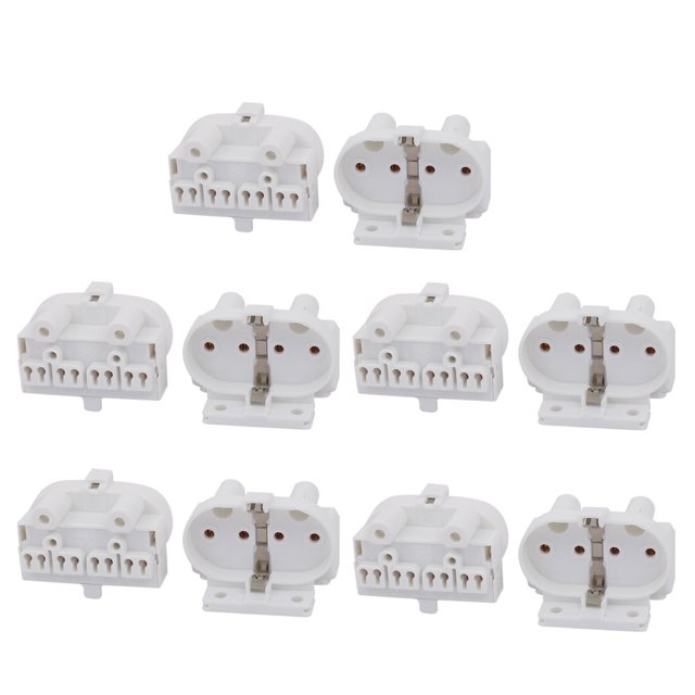 Unique Bargains 10Pcs 2G11-F446 AC 500V 2A H Light Socket Base Fluorescent PL Tube Lamp Holder