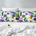thumbnail image 4 of Erosebridal Colorful Geometric Bed Sheets Set King Size, Square Rectangle Bed Sheets King, Leopard Print Decor, 4 of 6