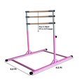 thumbnail image 3 of ToyKraft Barre de Gymnastique Hauteur Réglable 3 à 5 Pi Barre Kip Barre Horizontale Entraînement Junior Gymnastique Barre d'Entraînement Extensible Rose, 3 of 8