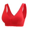 thumbnail image 1 of CHUANK Front Closure Bras for Women  Underwire Padded Plus Size Full Coverage Bras Beige 4XL, 1 of 4